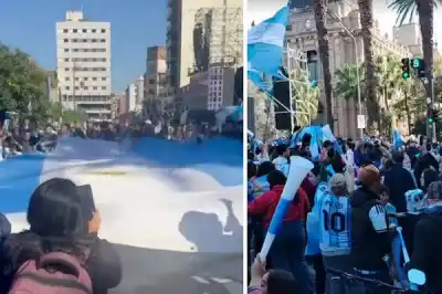 Minutos después del pitido final: así se vivió la locura en Plaza Independencia