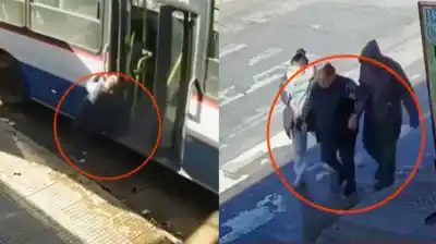 El escalofriante video de una abuela de 74 años arrastrada por un colectivo en La Matanza: el chofer la abandonó