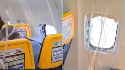 Se rompió la ventanilla en pleno vuelo y una mujer sujetó a su esposo para que no saliera despedido