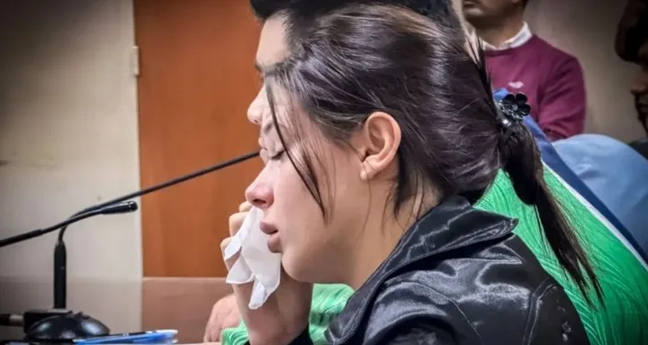 Las lágrimas de la mujer tras el veredicto. Foto El Tribuno de Salta.